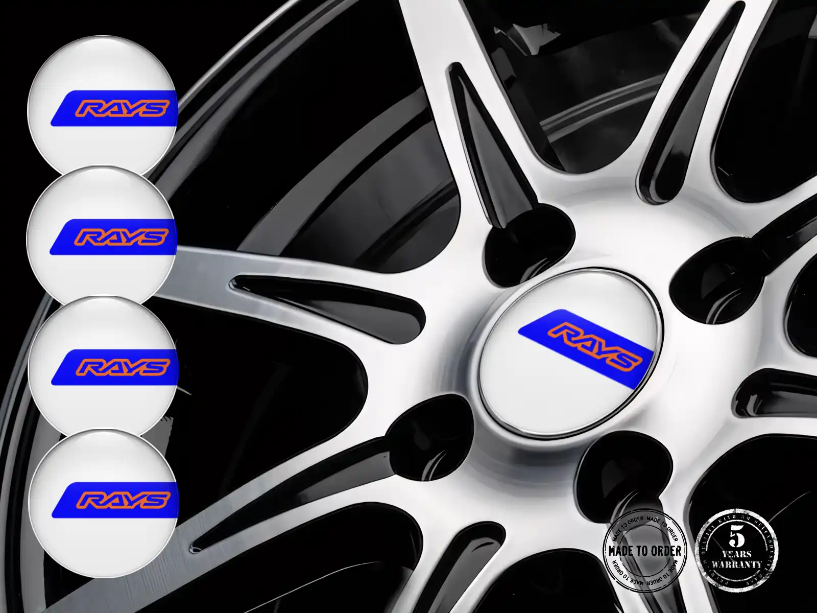 Rays Dome Sticker Ausgabe Hochwertige Auto-Labels
